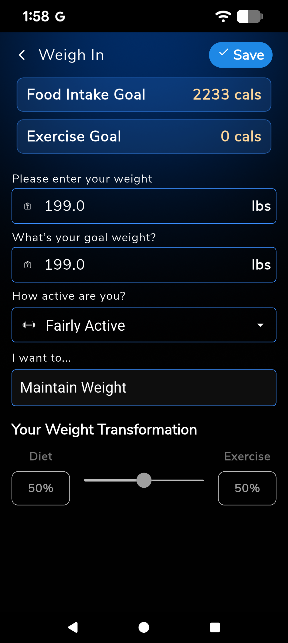 Daily Goals Screenshot