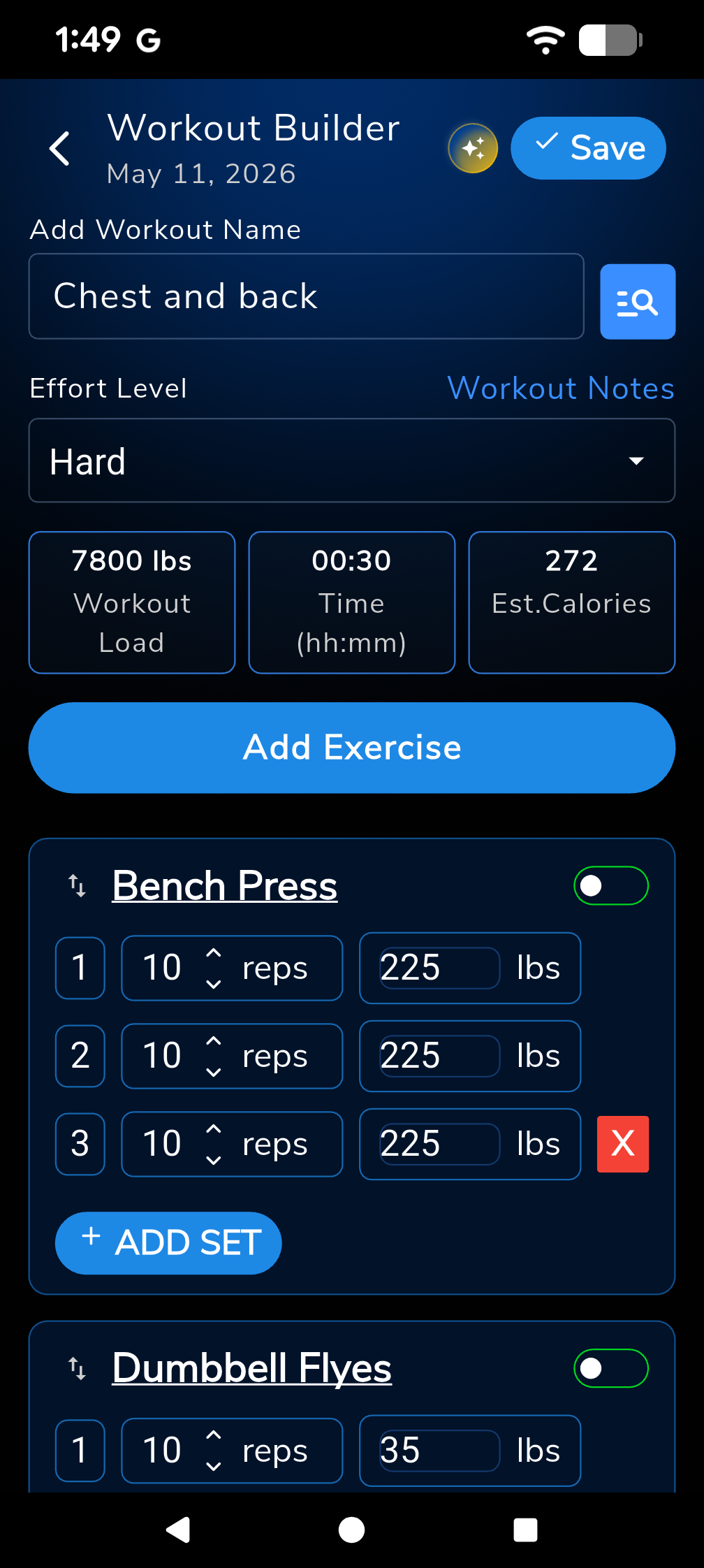 CrossTrainer App Screenshot — 815